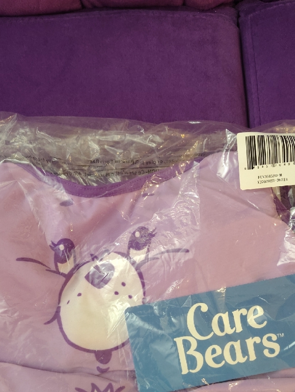 Care Bears Lavender Women's One-Piece Swimsuit with Sundae Graphic - Picture 4 of 4